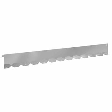 Vidaxl Robovi trave 30 szt. 102 x 10 x 4 cm Jeklo Srebrna