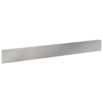 Vidaxl Robovi trave 30 szt. 100 x 12 cm Jeklo Srebrna
