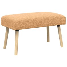 Vidaxl klop Enobarvno Bež 80 x 40 x 46 cm Bouclé
