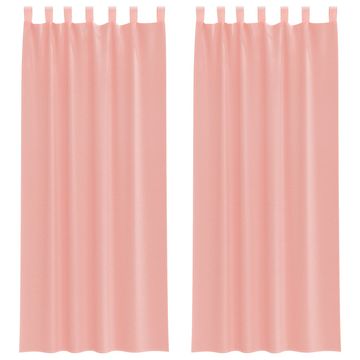 Vidaxl Voile zavese z zankami 2 kosa roza 140x260 cm
