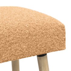 Vidaxl klop Enobarvno Bež 110 x 40 x 46 cm Bouclé