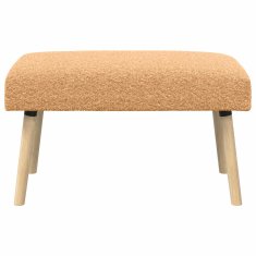 Vidaxl klop Enobarvno Bež 80 x 40 x 46 cm Bouclé