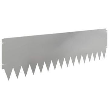 Vidaxl Robovi trave 20 szt. 103 x 30 cm Jeklo Srebrna