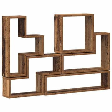 Vidaxl Stenska polica Montaža za steno Star les 96 x 12 x 64 cm
