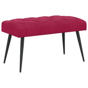 Vidaxl Klop s gumbnim oblazinjenjem Vinorodna rdeča 80 x 40 x 46 cm