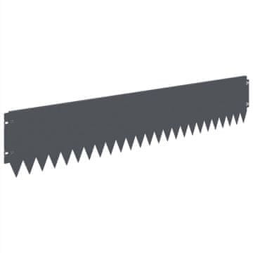 Vidaxl Robovi trave 20 szt. 103 x 20 cm Jeklo Antracit