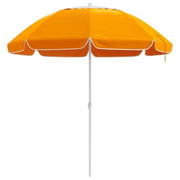 Vidaxl Vrtni dežnik 207 cm 170T poliester Oranžna