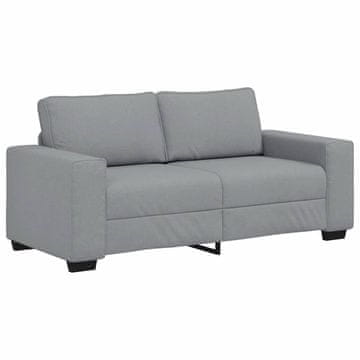 Vidaxl Dvosed svetlo siv 180x77x82 cm blago