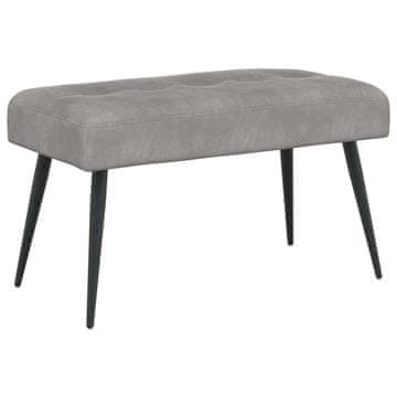 Vidaxl Klop s gumbnim oblazinjenjem Svetlo siva 80 x 40 x 46 cm Žamet