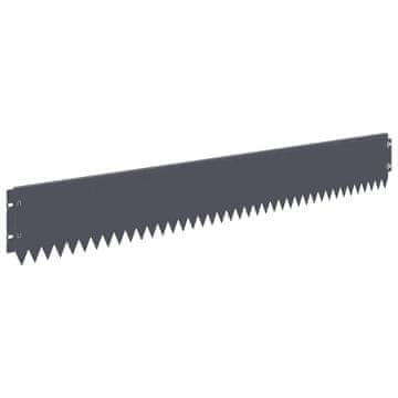 Vidaxl Robovi trave 30 szt. 103 x 15 cm Jeklo Antracit