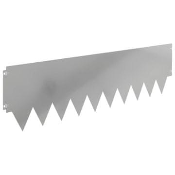 Vidaxl Robovi trave 10 szt. 103 x 30 cm jeklo Srebrna