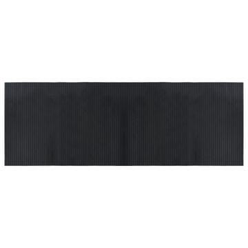 Vidaxl Pravokotna preproga črna 70x200 cm bambus