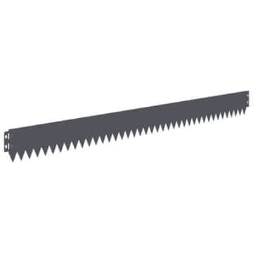 Vidaxl Robovi trave 50 szt. 103 x 10 cm Jeklo Antracit