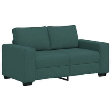 Vidaxl Dvosed temno zelen 160x77x82 cm blago