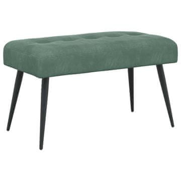 Vidaxl Klop s gumbnim oblazinjenjem Morsko zelena 80 x 40 x 46 cm