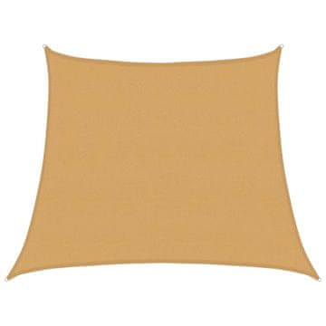 Vidaxl Senčnik za jadro 160 g/m² trapezno peščeno 3/4x3 m HDPE