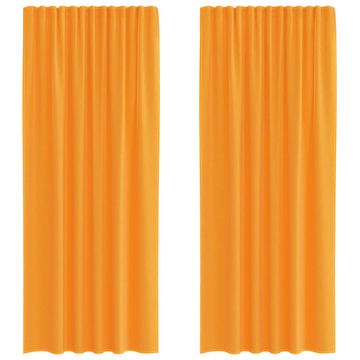 Vidaxl Voile zavese z žepi za palice 2 kosa oranžne