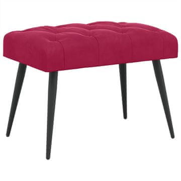Vidaxl Klop s gumbnim oblazinjenjem Vinorodna rdeča 60 x 40 x 45 cm