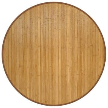 Vidaxl Okrogla preproga naravna 100 cm bambus