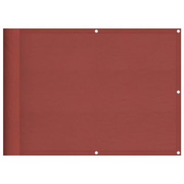 Vidaxl Balkonska pregrada terakota 75x1000 cm 100 % poliester oxford