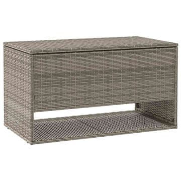 Vidaxl Zunanja škatla za blazine siva 100x55x55,5 cm poli ratan