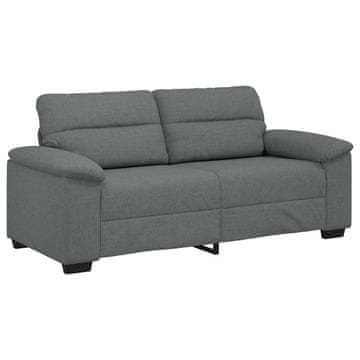 Vidaxl Dvosed temno siv 180x81x84 cm blago