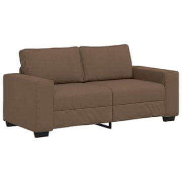 Vidaxl Dvosed kavč rjave barve 180x77x82 cm blago
