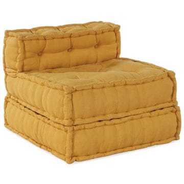 Vidaxl Modularna sedežna garnitura rumena 70x70x54 blago