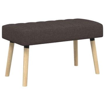 Vidaxl Bench z kanalnim oblazinjenjem Temno rjava 80 x 40 x 46 cm