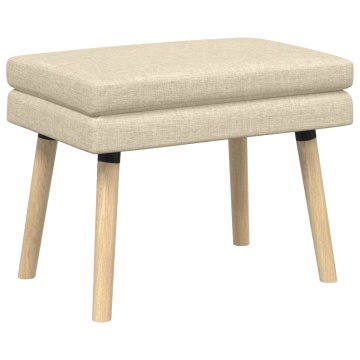 Vidaxl Dvojna klop Krem 60 x 40 x 46 cm Blago