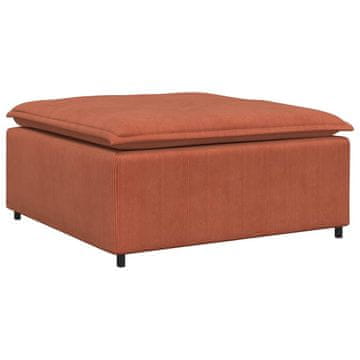 Vidaxl Modularni kavč s podnožjem, rdeče-oranžen 100x100x48 cm