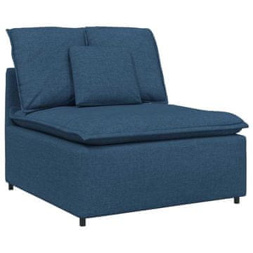 Vidaxl Modularni kavč z blazinami moder 100 cm