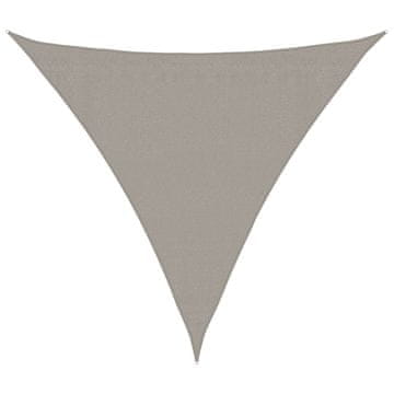 Vidaxl Senčnik jadro 160 g/m² trikotno svetlo sivo 3x3x3 m HDPE
