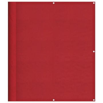 Vidaxl Balkonska pregrada rdeča 120x800 cm 100 % poliester oxford