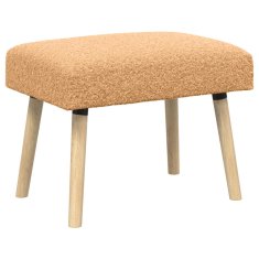 Vidaxl klop Enobarvno Bež 60 x 40 x 45 cm Bouclé