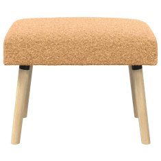 Vidaxl klop Enobarvno Bež 60 x 40 x 45 cm Bouclé