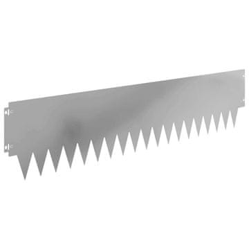 Vidaxl Robovi trave 10 szt. 103 x 25 cm jeklo Srebrna