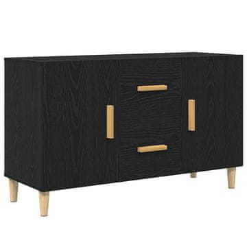 Vidaxl Omarica črn hrast 100x36x60 cm inženirski les