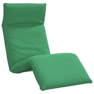Vidaxl Zložljiv ležalnik zelene barve 175x54x8,5 cm oksfordsko blago