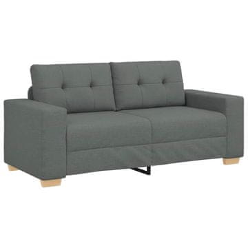 Vidaxl Dvosed temno siv 180x77x82 cm blago