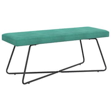 Vidaxl klop Enobarvno Turkizna 110 x 40 x 45 cm Žamet