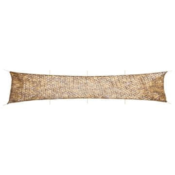 Vidaxl Kamuflažna mreža z torbo za shranjevanje 844x142 cm peščeno rjava