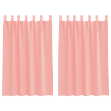 Vidaxl Voile zavese z zankami 2 kosa roza 140x175 cm