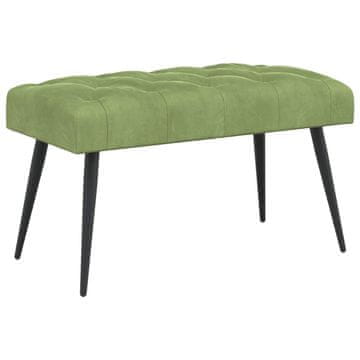 Vidaxl Klop s gumbnim oblazinjenjem Svetlo zelena 80 x 40 x 46 cm