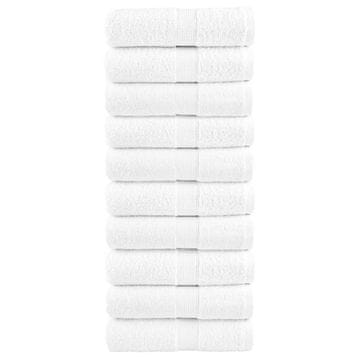 Vidaxl Premium brisače za goste SOLUND 10 kosov bele 30x50 cm 600 g/m²