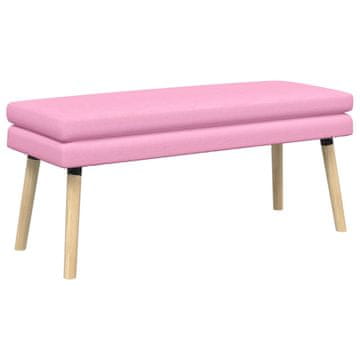 Vidaxl Dvojna klop Roza 110 x 40 x 47 cm Blago
