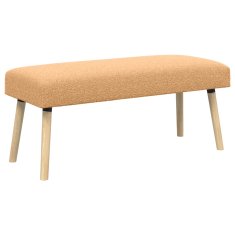 Vidaxl klop Enobarvno Bež 110 x 40 x 46 cm Bouclé