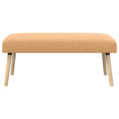 Vidaxl klop Enobarvno Bež 110 x 40 x 46 cm Bouclé