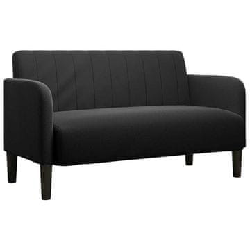Vidaxl Dvosed črne barve 109 cm žamet