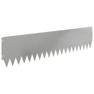 Vidaxl Robovi trave 10 szt. 103 x 25 cm Jeklo Srebrna